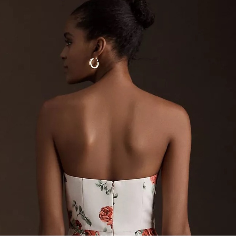 Anthropologie Sachin & Babi Nora Rose Strapless Notch-Neck Taffeta  Dress - Picture 8 of 14